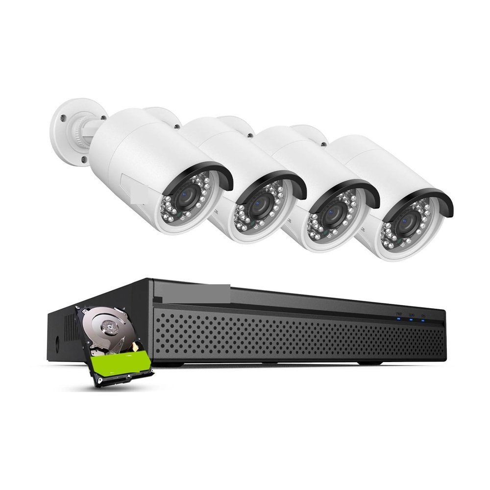 QDVOPHZA 4K 8MP Ultra HD POE Video Surveillance System 8CH H.265+ NVR with 8MP Security Cameras CCTV Kit Two-Way Voice(2T)