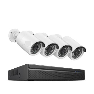 QDVOPHZA 8CH 8MP POE NVR Kit CCTV Security System 8MP/5MP/3MP IR IP66 Outdoor IP Camera Plug&Play 8Pcs Video Surveillance System(4PCS,4PCS 5MP)