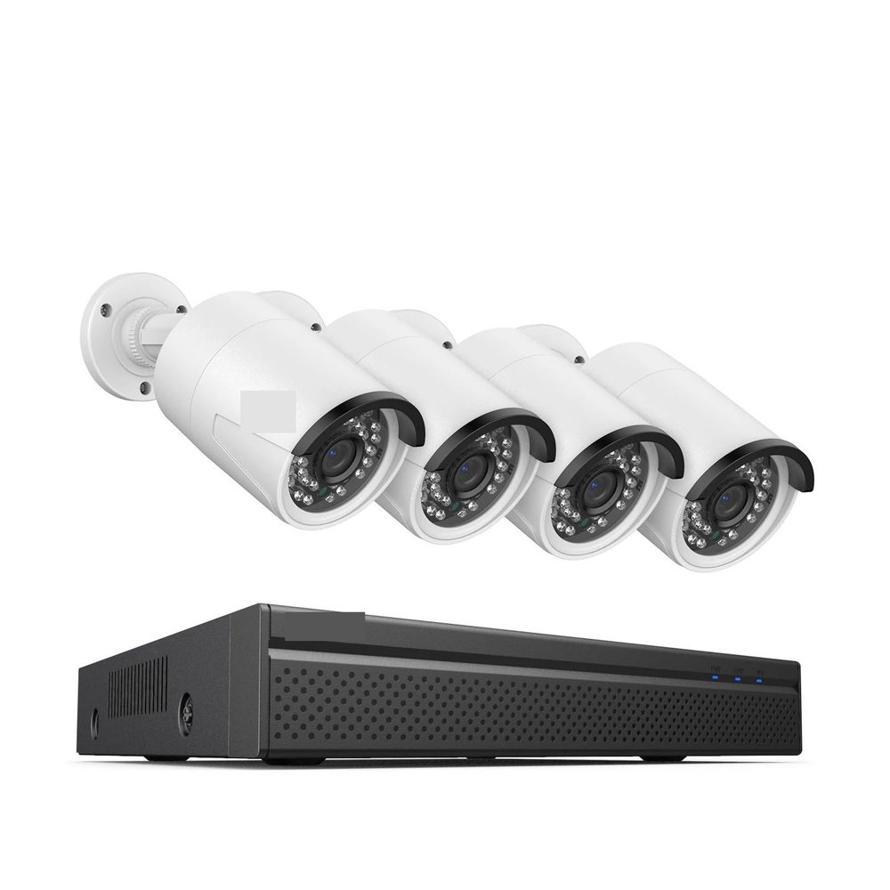 QDVOPHZA 8CH 8MP POE NVR Kit CCTV Security System 8MP/5MP/3MP IR IP66 Outdoor IP Camera Plug&Play 8Pcs Video Surveillance System(4PCS,4PCS 5MP)
