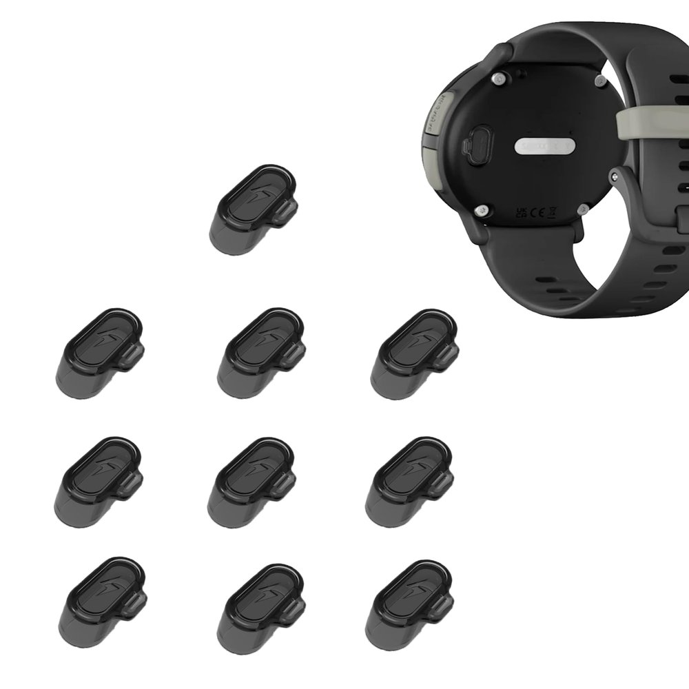 10 Pack Charger Port Protector for Garmin Bounce 2,BOVUGAC TPU Dust Plug Anti-dust Plugs Compatible for Garmin Bounce2.-Clear Black