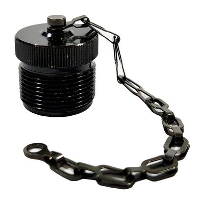 A1PartsPro MS25042-16D Military Specification Connector Dust Cap, Black Metal, Protective Chain Assembly