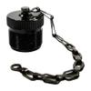 A1PartsPro MS25042-16D Military Specification Connector Dust Cap, Black Metal, Protective Chain Assembly view 1