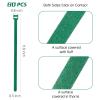 80 Pcs Christmas Garland Ties Reusable Green Nylon Garden Plant Cable Straps Adjustable Banister Ties for Christmas Tree Wreath Garland Wrapping Door Stairway Railings Decoration (80, 12 Inch) view 2