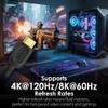 Fosmon 8K HDMI Cable 25 FT Long Ultra High Speed HDMI 2.1 Cord 48Gbps 8K@60Hz 4K@120Hz Compatible with TV UHD HDTV Streaming Laptop PC Monitor Projector Blu-ray PS5 Xbox Gaming, Support eARC HDR HDCP view 4