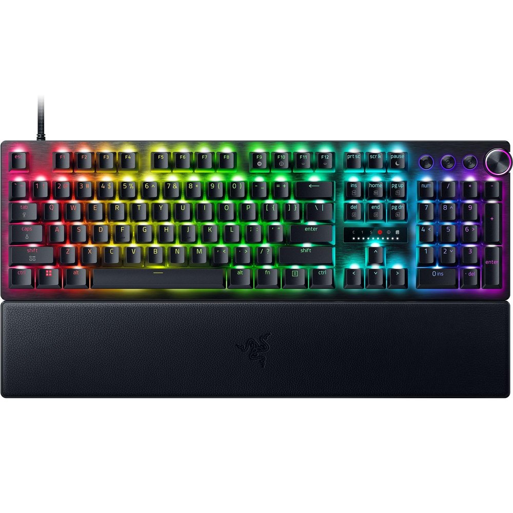 Razer Huntsman V3 Pro 8KHz Esports Gaming Keyboard: Analog Optical Switches Gen 2-8000 Hz Polling Snap Tap - Rapid Trigger - Adjustable Actuation - Media Controls - PBT Keycaps - Black