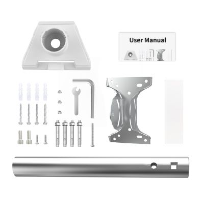 1 Set Wall Mount Connection Rod Roof Mount Adapter Holder Straight/Elbow Tube Adjustable Satellite Dish Bracket