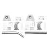 1 Set Wall Mount Connection Rod Roof Mount Adapter Holder Straight/Elbow Tube Adjustable Satellite Dish Bracket view 3