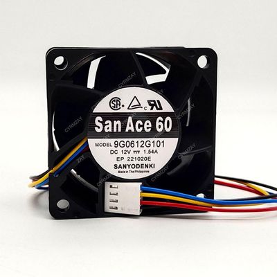 12V 1.54A 6038 4-Wire Fan Compatible with San Ace 60 9G0612G101 - Efficient 6cm Replacement Fan for Electronics Shrandi