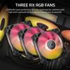 CORSAIR iCUE Link Titan 360 RX RGB Liquid CPU Cooler  360mm AIO  Low-Noise  Intel LGA 1851/1700, AMD AM5/AM4-3X RX120 RGB Fans -iCUE Link System Hub Included  Black (Renewed) view 3