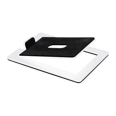 Desktop Speaker Stands Speaker Support Base is Made of Carbon Steel for Tabletop Bottom Stand with Shock Absorption and Enhanced Sound Quality(Solid White)