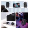 Desktop Speaker Stands Speaker Support Base is Made of Carbon Steel for Tabletop Bottom Stand with Shock Absorption and Enhanced Sound Quality(Solid White) view 4