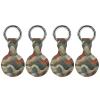 Compatible with Air Tag Keychain Holder,Earth Tones and Wavesprinted for AirTag GPS Item Finders Accessories 4Pack view 1