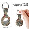 Compatible with Air Tag Keychain Holder,Earth Tones and Wavesprinted for AirTag GPS Item Finders Accessories 4Pack view 2