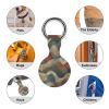 Compatible with Air Tag Keychain Holder,Earth Tones and Wavesprinted for AirTag GPS Item Finders Accessories 4Pack view 3
