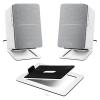Desktop Speaker Stands Speaker Stand for Enhanced Stereo Sound and Shock Absorption, Carbon Steel Material Base for Desktop Speakers Bracket(Solid Black) view 2