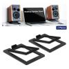 Desktop Speaker Stands Speaker Stand Shock Absorption Enhance Spatial Sound Effects, for Tabletop Accessories Stands or Computer Audio Support(Solid Black (2 Pcs)) view 2