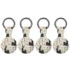 Compatible with Air Tag Keychain Holder,Rabbit Outline Patternprinted for AirTag GPS Item Finders Accessories 4Pack view 1