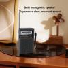 Zunate Portable AM SW FM Radio, Retro Radio with Magnetic Speaker and Antenna, 3.5mm Headphone Jack, Pocket Portable for Walking Running Travel, Gift for Seniors (Black) view 3