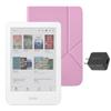 Kobo Clara Colour eReader (White) with Case Bundle (Candy Pink SleepCover, Case + AC Bundle) view 1