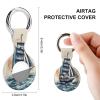 Compatible with Air Tag Keychain Holder,Nautical Sailboatprinted for AirTag GPS Item Finders Accessories 4Pack view 2