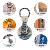 Compatible with Air Tag Keychain Holder,Nautical Sailboatprinted for AirTag GPS Item Finders Accessories 4Pack view 3