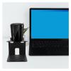 Desktop Speaker Stands Metal Speaker Stands Desktop Monitor Wall Mounted Black Audio Elevator Storage Rack Large Shelf Computer Holder view 3