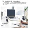 Desktop Speaker Stands Desktop Speaker Stand Computer Holder Desk Setup Supplies 1Pcs Metal Universal Bracket Studio Monitor Support(White Hollow) view 3
