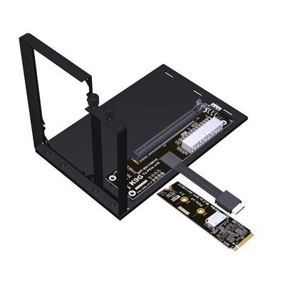 JMT ADT-K993G-BK7 PCIE 5.0 X4 / M.2 NVMe to OCuLink SFF-8611 External Dock Adapter Compatible with NUC STX ITX Motherboard Mini PC (K993G-BK7-F4Q-30cm)