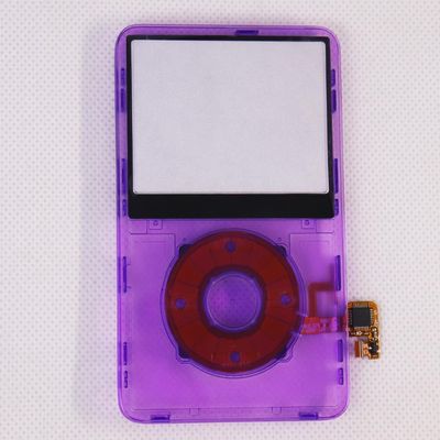 Transparent Purple Plastic Front Faceplate Housing Case Cover clickwheel Center Button for iPod 5th 5.5Gen Video 30GB 60GB 80GB