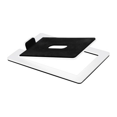 Desktop Speaker Stands Desktop Sound Stand Base Carbon Steel Material Shock Absorption and Improved Quality Speaker Bracket for Computer(1 Stand,Solid White)