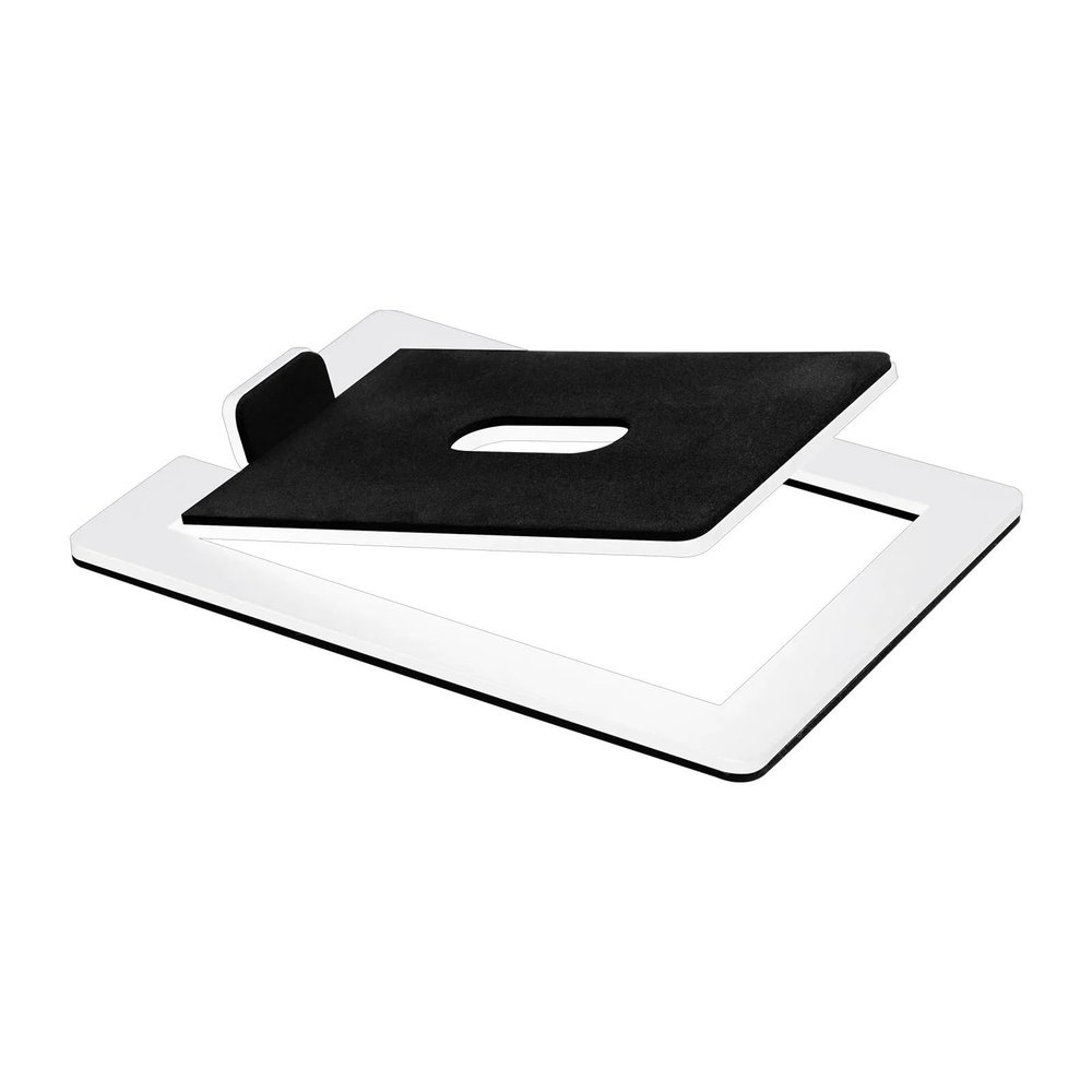 Desktop Speaker Stands Desktop Sound Stand Base Carbon Steel Material Shock Absorption and Improved Quality Speaker Bracket for Computer(1 Stand,Solid White)