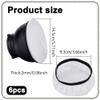 AHANDMAKER 6 Pack Diffuser Lamp Sock Soft Light Cover Polyester Light Diffuser Sock Reflector Ring 5.71in Diameter Lampshade Reflector for Studio Photography Wedding, White view 2