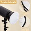 AHANDMAKER 6 Pack Diffuser Lamp Sock Soft Light Cover Polyester Light Diffuser Sock Reflector Ring 5.71in Diameter Lampshade Reflector for Studio Photography Wedding, White view 3