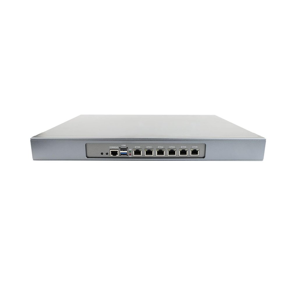1U Firewall Appliance with Redundancy Power Supply, Rack Mount, OPNsense, VPN, Celeron J6412, RJ29, 6 x 2.5GbE I226 LAN, 2 x AC Socket, 8G RAM, 128G SSD