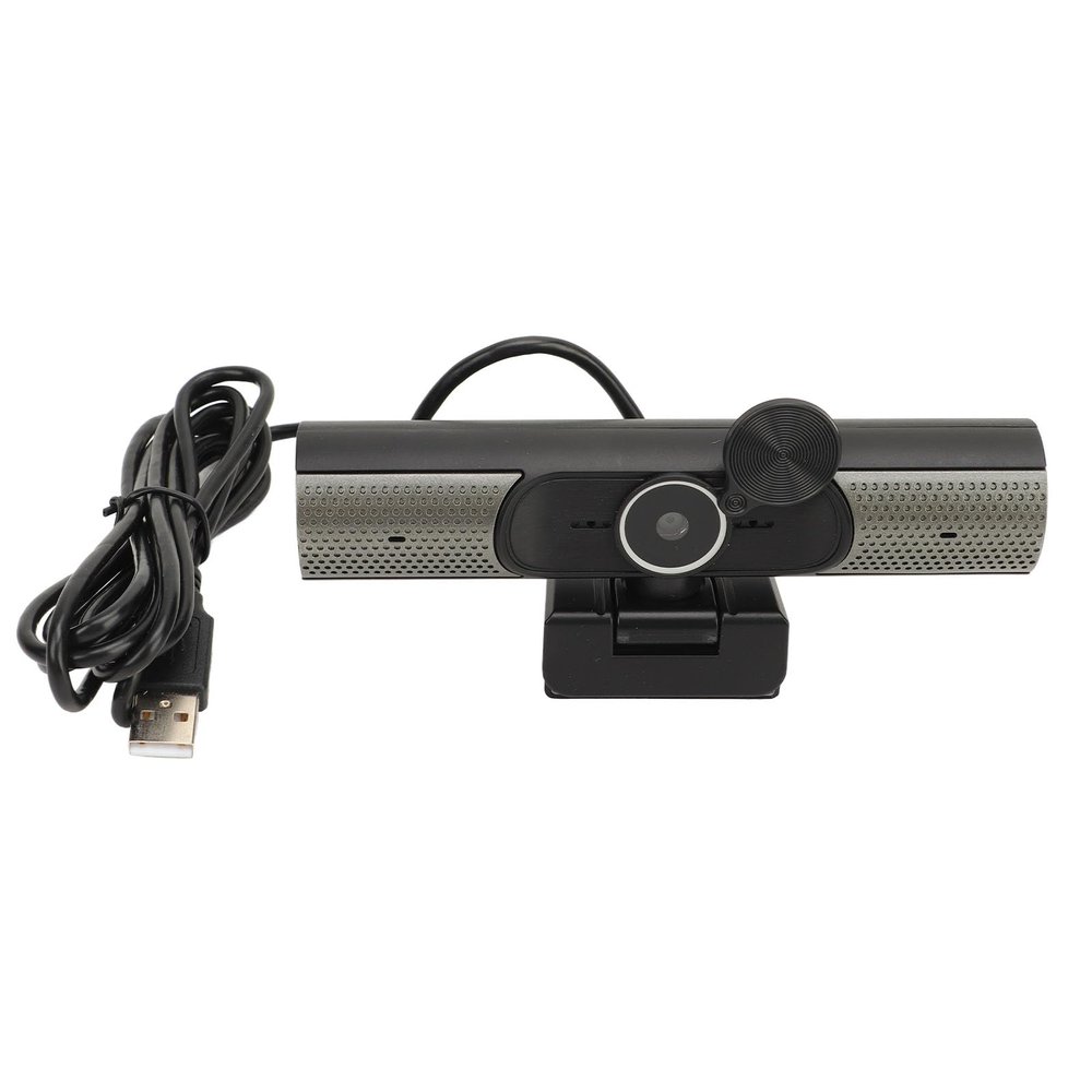 2K Webcam with Microphone, USB Computer Web Camera with Lens Cover and Auto Focus, 90 Wide Angle, HD Video Conference and Livestream - Plug and Play, Noise Reduction Mics,