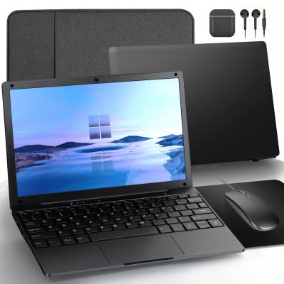G-Anica Laptop Computer, win11 Laptop, 8GB+128GB, Celeron Dual core Processors, 10" Laptops, Bluetooth WiFi Webcam HDMI, and Laptop Bag,Mouse, Mouse Pad, HeadphoneGrey