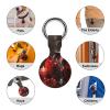 Compatible with Air Tag Keychain Holder,Red Rose Wine Glass and Candleprinted for AirTag GPS Item Finders Accessories 4Pack view 3