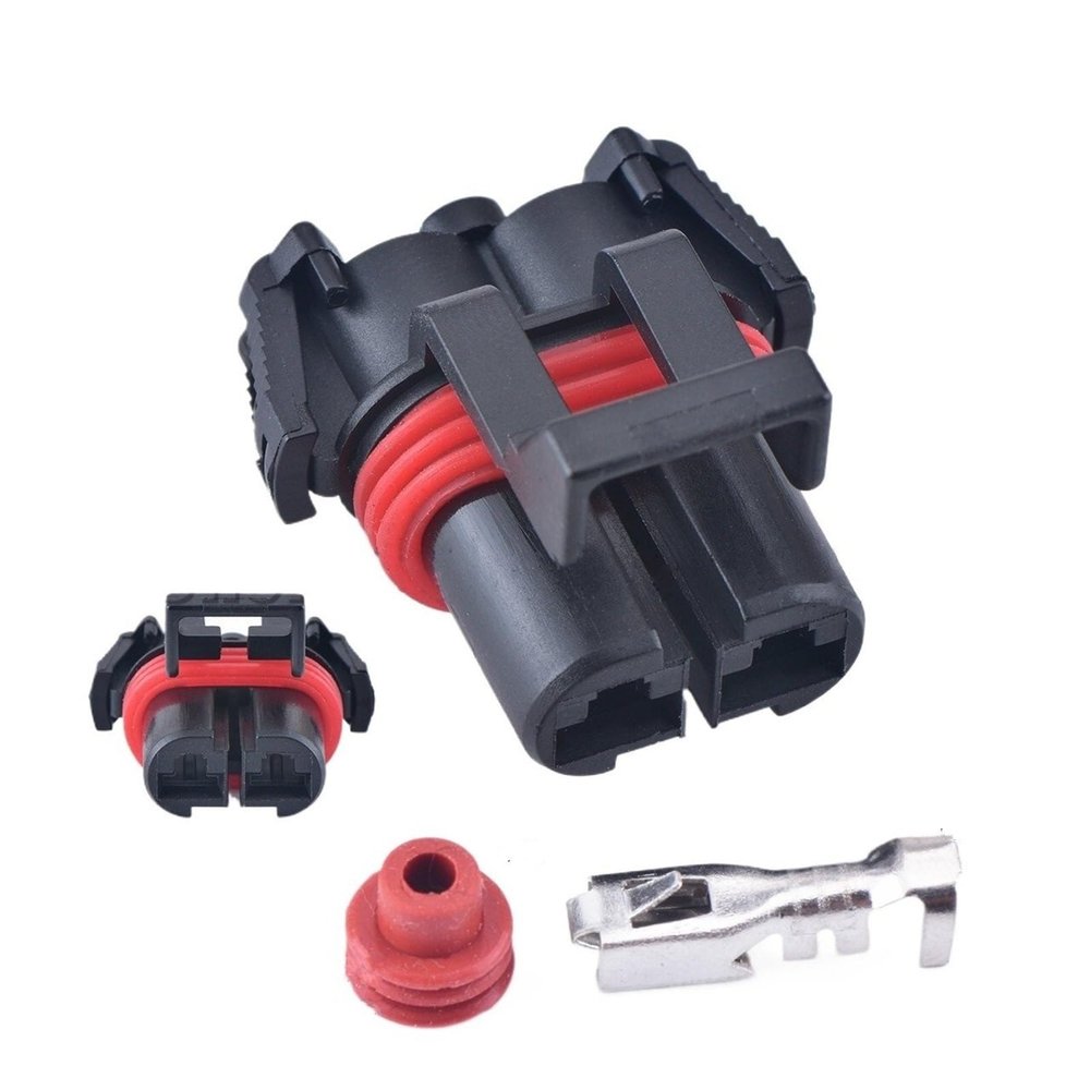 2 Pin/Way Female Auto Connector Metri-Pack 480 Sealed Assembly Max Current 42 Amps 12052613 with Terminals