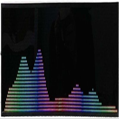 1pc LED Music Analyzer with Digital Clock - RGB Audio Level Bar Display, Voice & Line Control, 36 Display Styles