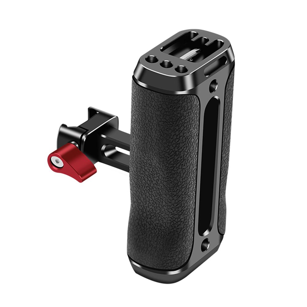 Camera Side Handle with Ergonomic Aluminum Grip Antislip Designs 1/4in 3/8in Thread Interfaces for Accessory Expansion Aluminum Alloy Camera Grip