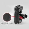Camera Side Handle with Ergonomic Aluminum Grip Antislip Designs 1/4in 3/8in Thread Interfaces for Accessory Expansion Aluminum Alloy Camera Grip view 4
