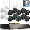 Dual Antennas Enhance WiFi Wireless Camera System 2-Way Audio 3K 5.0MP 1944P Surveillance DVR Kit Outdoor Wireless Security Cameras System, PIR Detection view 1