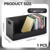 CroBlissful 1 Set Wooden DVD Storage Box DVD Storage Shelf Holder Solid Wood Cassette Tape Display Organizer with Carrying Handle for CD, Movie Cases, Each Organizer Can Store up to 26 Boxes (Black) view 2