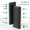 Minthouz 12-in-1 Docking Station with 100W Charging, Triple Display Dual 4K Support, 1000Mbps LAN Port, Laptop Docking Station, 4X USB-A (1x 10Gbps), 2X USB-C, Compatible with Windows, Mac, Chrome view 3
