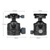Aluminum Alloy Ball Head Precise Damping Ballhead Quick Release Plate for Professional Photography Precise Damping Camera Ball Head view 4