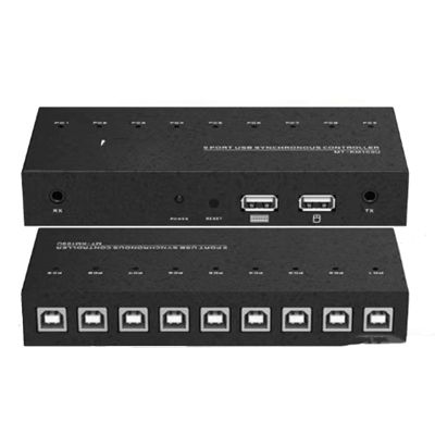 4/8/9/16 Port Synchronizer - KVM Switch/Distributor, USB Keyboard Mouse Controller Split Screen Device, DNF Game Control Synchronizer, for Game Studios, Offices(9 Ports)