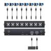 4/8/9/16 Port Synchronizer - KVM Switch/Distributor, USB Keyboard Mouse Controller Split Screen Device, DNF Game Control Synchronizer, for Game Studios, Offices(9 Ports) view 3