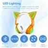 E-Greetshopping Bluetooth Cat Ear Headphones for Kids & Adults,Cute Headphones,Foldable LED Wireless Headset with Built-in Mic,Over Ear Wired Headphones Compatible with Phone/Laptop/PC/Tablet(Khaki) view 3
