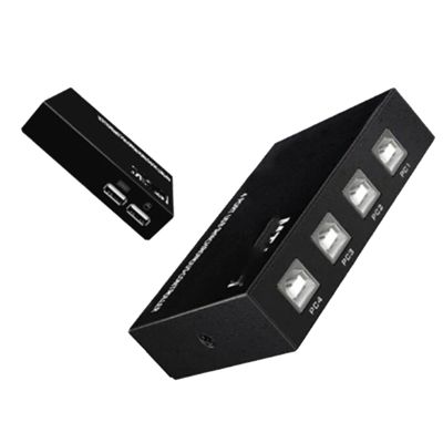4/8/9/16 Port Synchronizer - KVM Switch/Distributor, USB Keyboard Mouse Controller Split Screen Device, DNF Game Control Synchronizer, for Game Studios, Offices(4 Ports)
