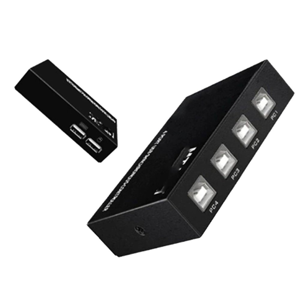 4/8/9/16 Port Synchronizer - KVM Switch/Distributor, USB Keyboard Mouse Controller Split Screen Device, DNF Game Control Synchronizer, for Game Studios, Offices(4 Ports)